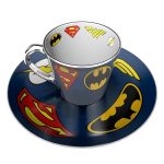 Комплект ABYSTYLE DC COMICS Mirror mug & plate set Logo, Чаша, Подложка с емблеми - Мърч