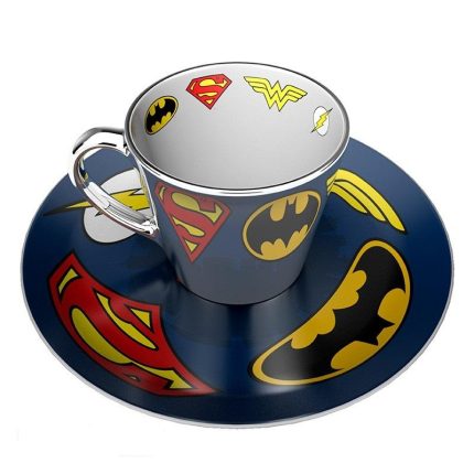 Комплект ABYSTYLE DC COMICS Mirror mug & plate set Logo, Чаша, Подложка с емблеми - Мърч
