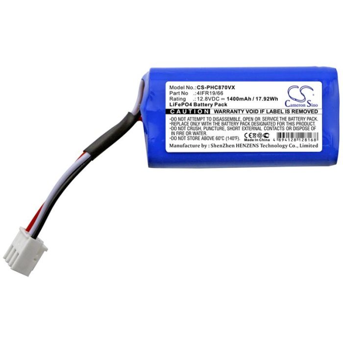 Батерия за прахосмукачка Philips FC8603, FC8700, SmartPro Compact  LiFePO4 12,8V 1400mAh CAMERON SINO - Батерии за прахосмукачки - снимка 3