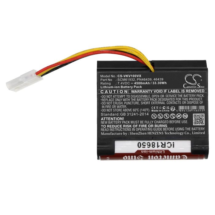 Батерия за прахосмукачка Vorwerk Kobold VR100, Kobold VX100  LiIon 7,4V 4500mAh CAMERON SINO - Батерии за прахосмукачки - снимка 3
