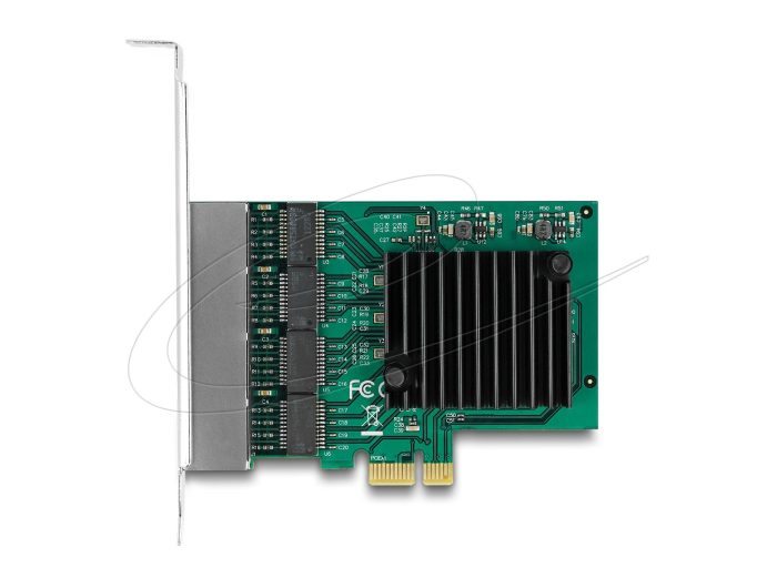 Delock Мрежова карта 4-порта 10/100/1000 Mb, PCI Ex x1, Realtek RTL8111F, Low profile bracket - Мрежова карта - снимка 3