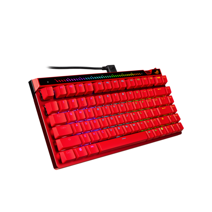 Геймърска Механична Клавиатура ASUS ROG Falchion Ace 75 HE Red - ROG HFX V2 Magnetic Switch - Геймърски клавиатури gaming - снимка 4