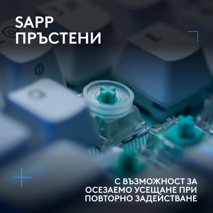 Геймърска механична клавиатура Logitech G512 X 98 - Dual Swap Analog/Mechanical Switch - White - Геймърски клавиатури gaming - снимка 8