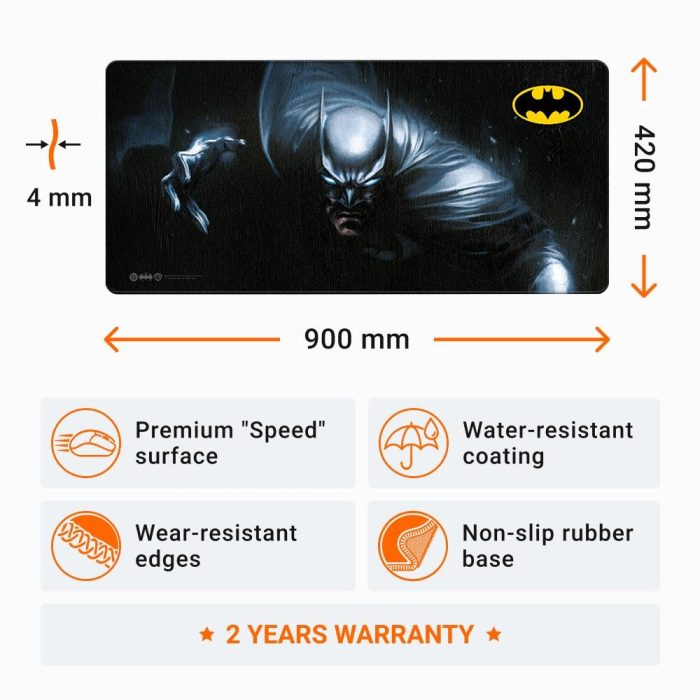 Геймърски пад DC Batman: Mindbomb - Batman aka Bruce Wayne, XL - Геймърски подложки за мишки - снимка 3