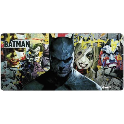 Геймърски пад DC Batman: Torn Collage - Batman and Villains, XL - Геймърски подложки за мишки
