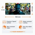 Геймърски пад DC Batman: Torn Collage - Batman and Villains, XL - Геймърски подложки за мишки - снимка 3