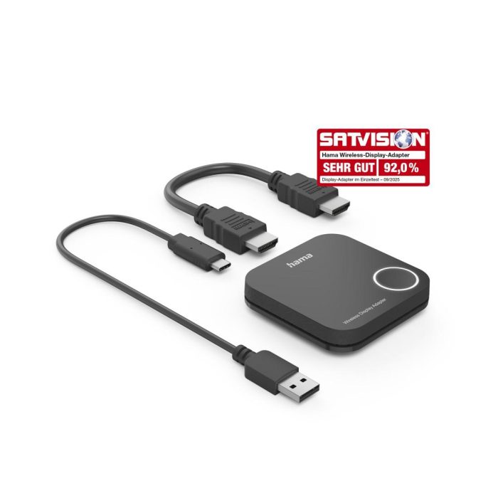 HAMA Безжичен HDMI адаптер за дисплей, Full HD 1080p, вкл. кабел - Адаптери и конвертори - снимка 9