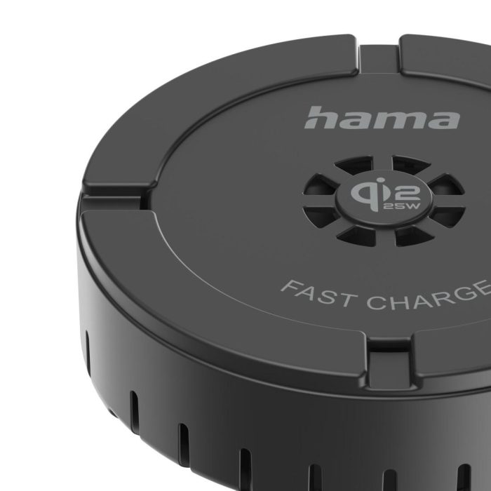 HAMA Безжично зарядно устройство Qi2 25W, бързо зареждане, черно - Зарядно за телефон - снимка 4