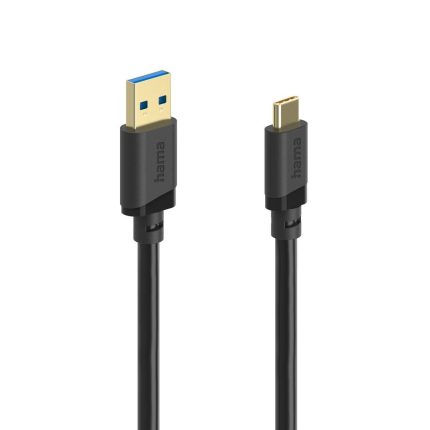 HAMA Кабел USB-A - USB-C 3.2 Gen.1 мъжко, 3.0 м, 5GBit/s - Кабели за телефони