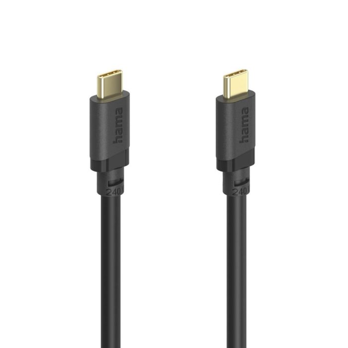 HAMA Кабел USB-C E-Marker чип USB 3.2 Gen1, 5 Gbit/s, 240 W, 0.75 м - Кабели за телефони - снимка 6