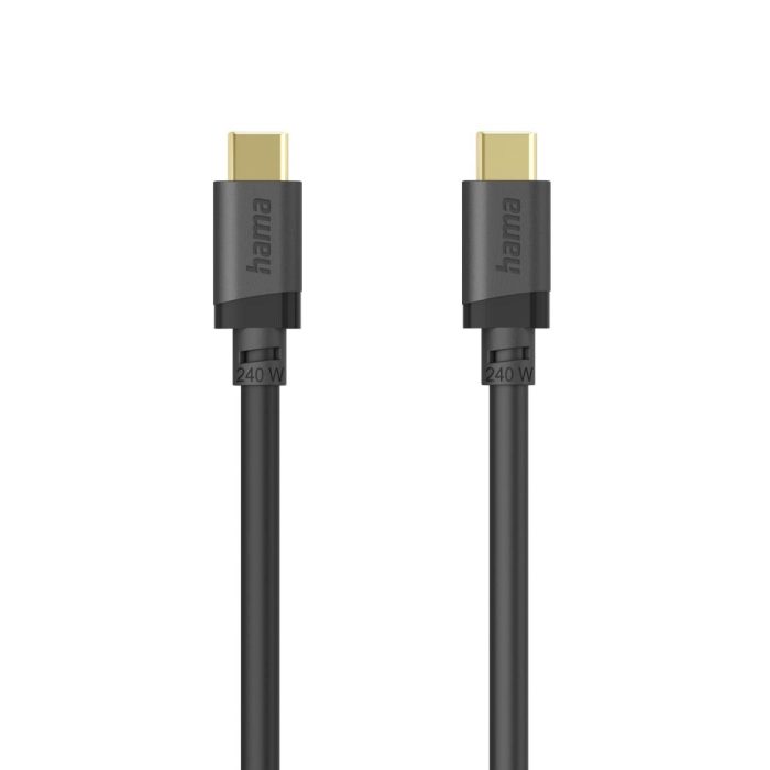 HAMA Кабел USB-C E-Marker чип USB 3.2 Gen1, 5 Gbit/s, 240 W, 1.5 м 1 HAMA Кабел USB-C E-Marker чип USB 3.2 Gen1, 5 Gbit/s, 240 W, 1.5 м - Кабели за телефони