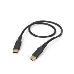 HAMA Кабел за зареждане "Flexible", USB-C - USB-C, 1.5 м, силиконов, черен - Кабели за телефони