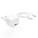 HAMA Комплект бързо мини зарядно с USB-C кабел за зареждане, PD, 20W, 1 м, бяло - Зарядно за телефон - снимка 2