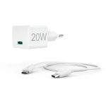HAMA Комплект бързо мини зарядно с USB-C кабел за зареждане, PD, 20W, 1 м, бяло - Зарядно за телефон - снимка 7