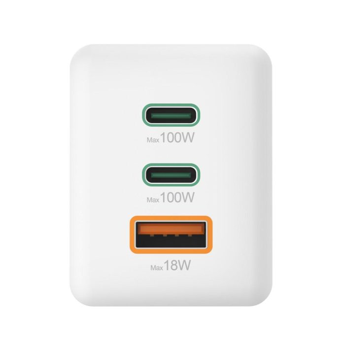 HAMA Комплект Бързо зарядно и кабел за зареждане, 100 W GaN, 2x USB-C PD, 1x USB-A QC - Зарядно за телефон - снимка 11