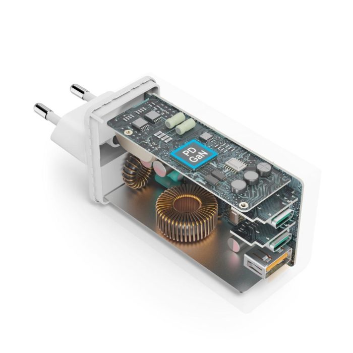 HAMA Комплект Бързо зарядно и кабел за зареждане, 100 W GaN, 2x USB-C PD, 1x USB-A QC - Зарядно за телефон - снимка 12