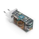 HAMA Комплект Бързо зарядно и кабел за зареждане, 100 W GaN, 2x USB-C PD, 1x USB-A QC - Зарядно за телефон - снимка 7