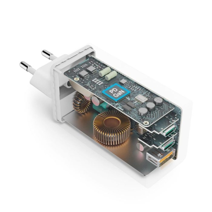 HAMA Комплект Бързо зарядно и кабел за зареждане, 100 W GaN, 2x USB-C PD, 1x USB-A QC - Зарядно за телефон - снимка 7