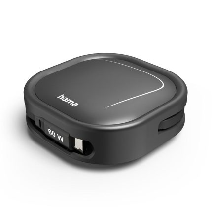 HAMA Прибиращ се кабел за зареждане, USB-C - USB-C, 60 W, 1 м - Кабели за телефони