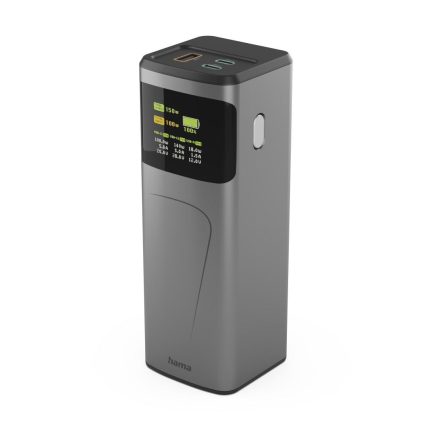 HAMA Външна батерия “High Power”, 150 W, 24000 mAh, 2x USB-C, USB-A, бързо зареждане - Power Bank