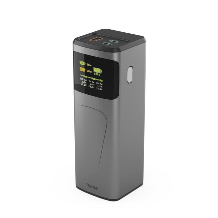 HAMA Външна батерия “High Power”, 150 W, 24000 mAh, 2x USB-C, USB-A, бързо зареждане - Power Bank - снимка 8
