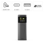 HAMA Външна батерия “High Power”, 150 W, 24000 mAh, 2x USB-C, USB-A, бързо зареждане - Power Bank - снимка 9