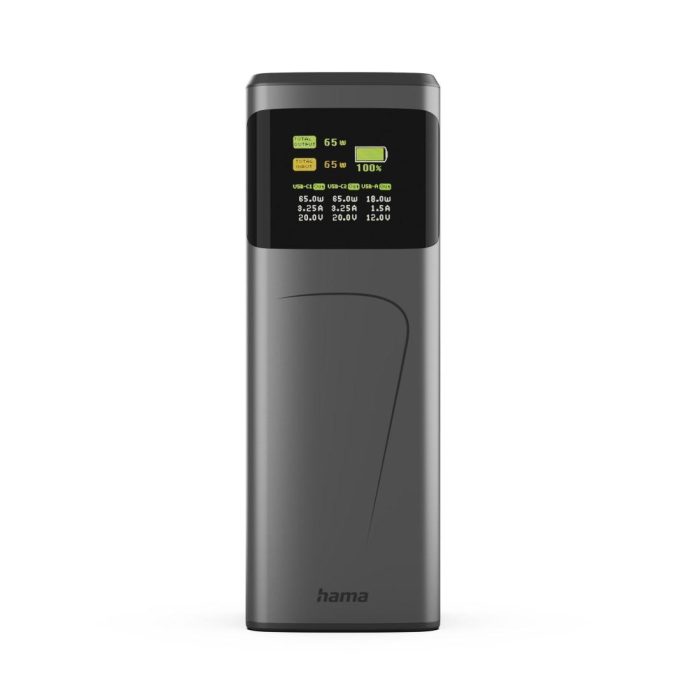 HAMA Външна батерия “High Power”, 65 W, 20000 mAh, 2x USB-C, USB-A, Fast Charging - Power Bank - снимка 3