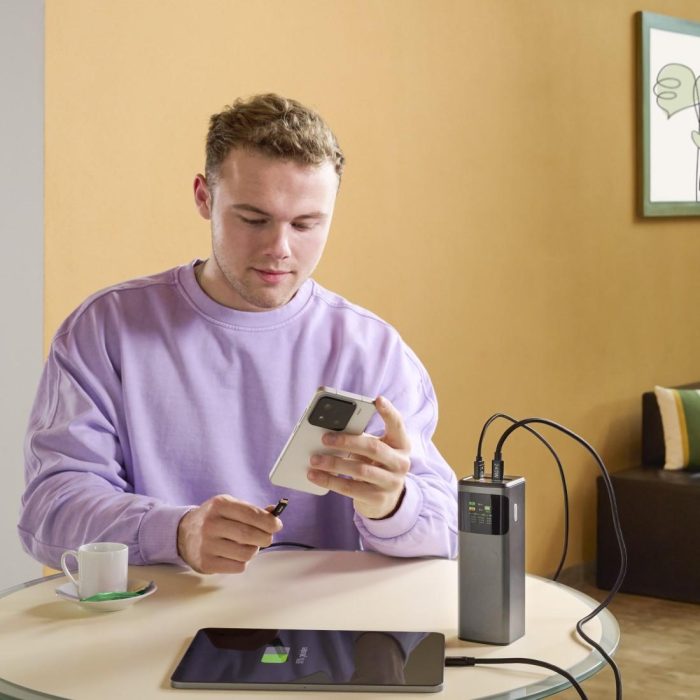 HAMA Външна батерия “High Power”, 65 W, 20000 mAh, 2x USB-C, USB-A, Fast Charging - Power Bank - снимка 6