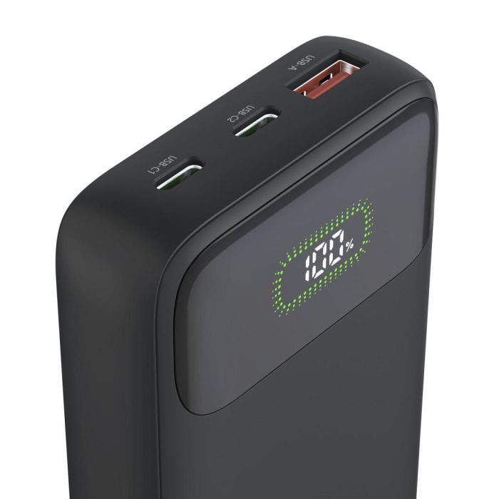 HAMA Външна батерия "PD10-W20", 10000 mAh, 3 изхода: 2 x USB-C, USB-A, Бързо зареждане - Power Bank - снимка 6
