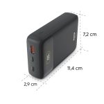 HAMA Външна батерия "PD20-W20", 20000 mAh, 3 изхода: 2 x USB-C, USB-A, Бързо зареждане - Power Bank - снимка 11