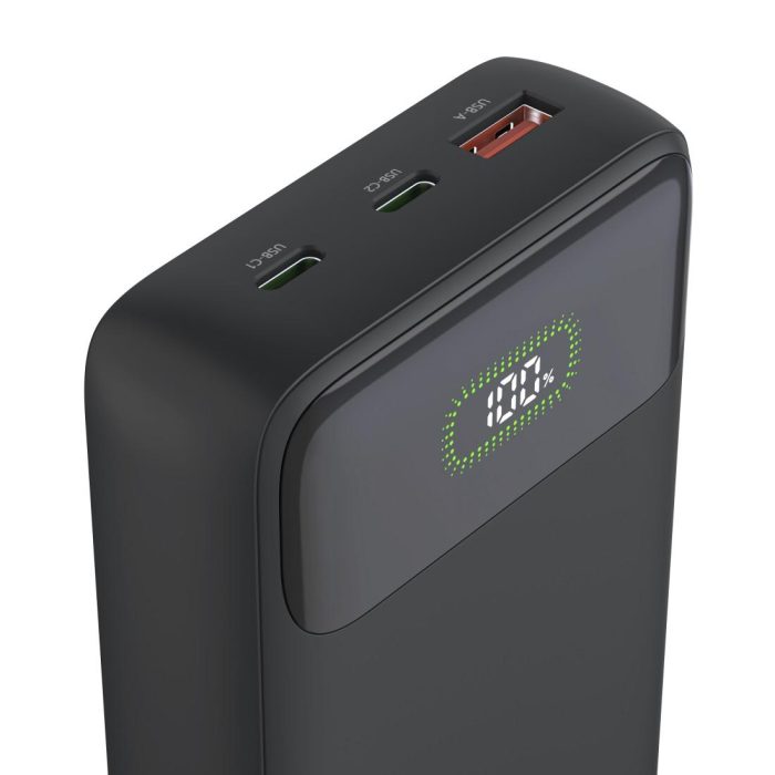 HAMA Външна батерия "PD20-W20", 20000 mAh, 3 изхода: 2 x USB-C, USB-A, Бързо зареждане - Power Bank - снимка 6