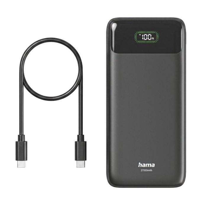 HAMA Външна батерия "PD27-W65", 27000 mAh, Изходи: 2xUSB-C, USB-A, Бързо зареждане - Power Bank - снимка 10