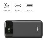 HAMA Външна батерия "PD27-W65", 27000 mAh, Изходи: 2xUSB-C, USB-A, Бързо зареждане - Power Bank - снимка 8