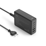 HAMA Зарядна станция 140 W, GaN, Fast Charger, 3 x USB-C, 2 x USB-A, PD - Зарядно за лаптоп - снимка 2