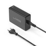 HAMA Зарядна станция 140 W, GaN, Fast Charger, 3 x USB-C, 2 x USB-A, PD - Зарядно за лаптоп - снимка 3