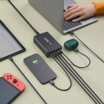 HAMA Зарядна станция 140 W, GaN, Fast Charger, 3 x USB-C, 2 x USB-A, PD - Зарядно за лаптоп - снимка 7