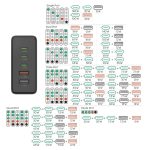 HAMA Зарядна станция 140 W, GaN, Fast Charger, 3 x USB-C, 2 x USB-A, PD - Зарядно за лаптоп - снимка 9