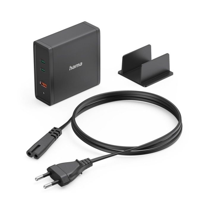 HAMA Зарядна станция 140W, USB-C, 3 порта, GaN, Power Delivery (PD) - Зарядно за лаптоп - снимка 10