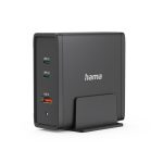 HAMA Зарядна станция 140W, USB-C, 3 порта, GaN, Power Delivery (PD) - Зарядно за лаптоп - снимка 3