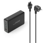 HAMA Зарядна станция 240 W, GaN, Fast Charger, 4 x USB-C, 1 x USB-A, PD - Зарядно за лаптоп - снимка 12