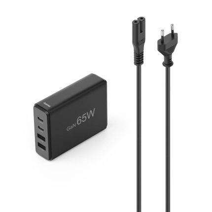 HAMA Зарядна станция 65 W, GaN, Fast Charger, 2 x USB-C, 2 x USB-A, PD - Зарядно за лаптоп