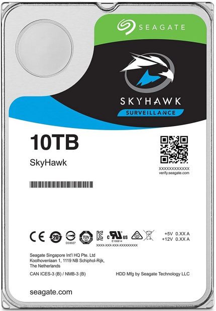 Хард диск SEAGATE SkyHawk AI ST10000VE001, 10TB, 256MB Cache, SATA 6.0Gb/s - Хард дискове 3.5 инча