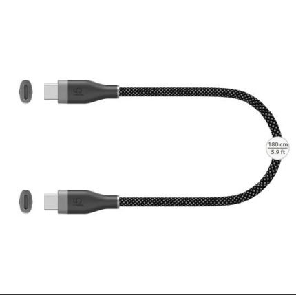 j5create Кабел USB-C мъжко– USB-C мъжко, 60 W, 1.8 m, черен - Кабели за телефони - снимка 2