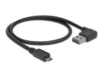 Кабел Delock EASY-USB 2.0 Type-A мъжко angled left / right > USB 2.0 Type Micro-B мъжко 0,5 m - Кабели за телефони