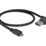 Кабел Delock EASY-USB 2.0 Type-A мъжко angled left / right > USB 2.0 Type Micro-B мъжко 0,5 m - Кабели за телефони