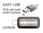 Кабел Delock EASY-USB 2.0 Type-A мъжко angled left / right > USB 2.0 Type Micro-B мъжко 0,5 m - Кабели за телефони - снимка 3