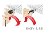 Кабел Delock EASY-USB 2.0 Type-A мъжко angled left / right > USB 2.0 Type Micro-B мъжко 0,5 m - Кабели за телефони - снимка 4