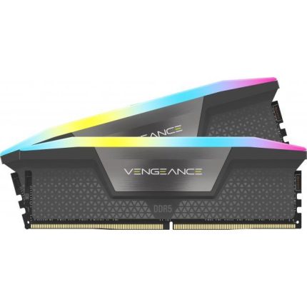 Памет Corsair Vengeance Gray RGB DDR5 32GB (2x16GB) 6000MHz, CL38 - AMD EXPO, Intel XMP - RAM памет за компютър