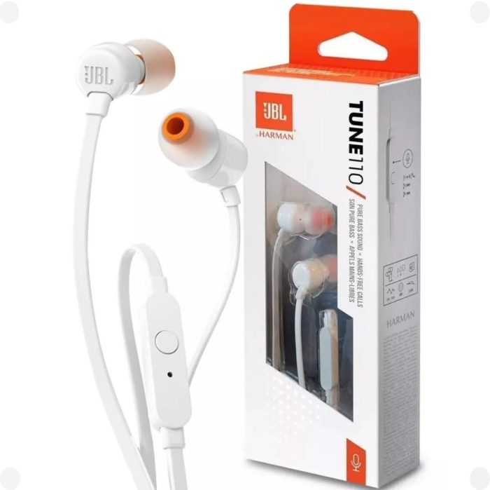 Слушалки JBL TUNE 110 - Бял - Слушалки тапи - снимка 5