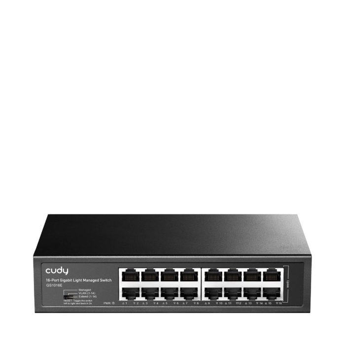 Суич Cudy GS1016E, 16 портов, управляем, 10/100/1000, CUDY Cloud APP, Метален корпус 1 Суич Cudy GS1016E, 16 портов, управляем, 10/100/1000, CUDY Cloud APP, Метален корпус 1